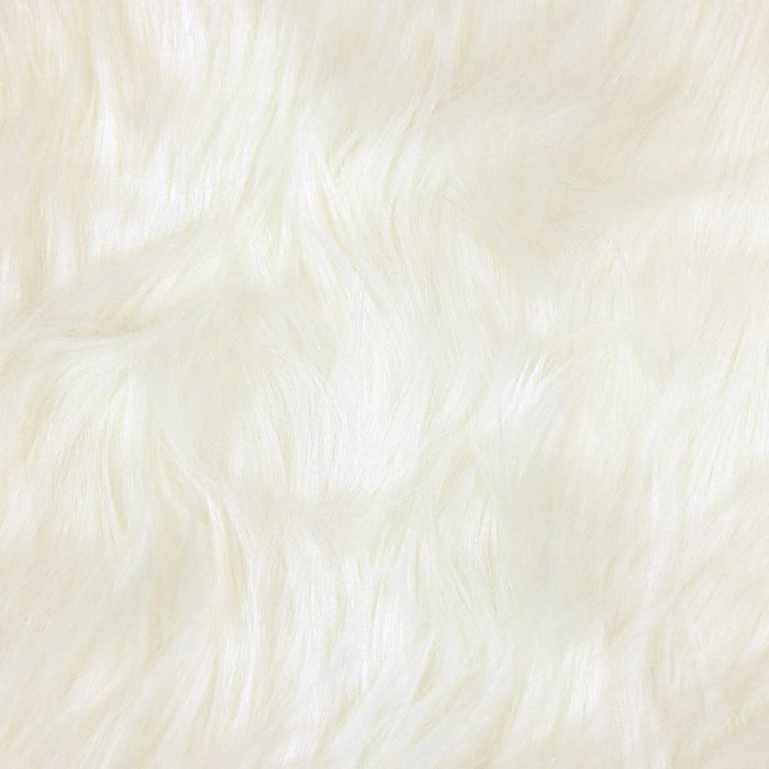 Falskt Saueskinn Teppe Hvit 160 x 160 cm Polyester