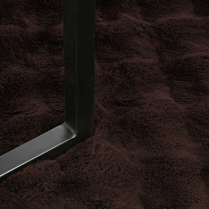 Faux kaninullteppe 4 pcs Kamel 130 x 150 cm Polyester