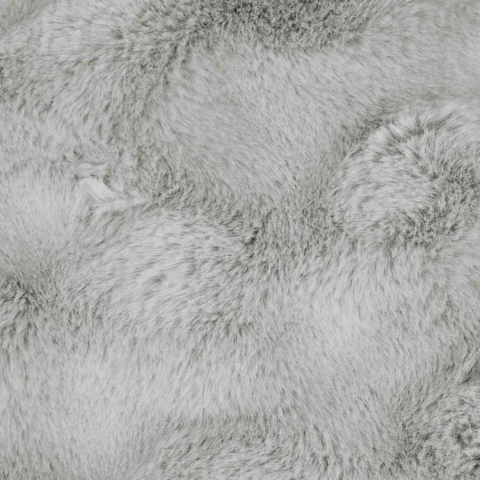 Faux kaninullteppe 4 pcs Grå 150 x 220 cm Polyester