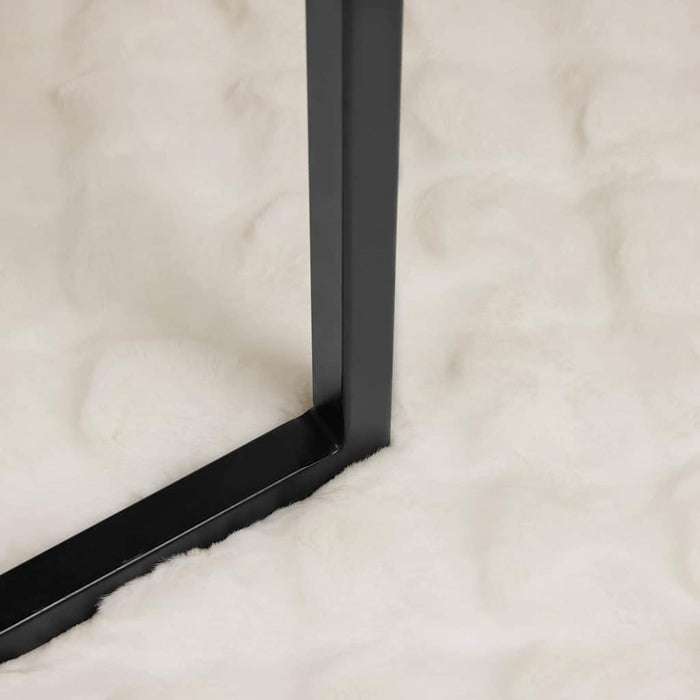 Faux kaninullteppe 4 pcs Hvit 130 x 150 cm Polyester