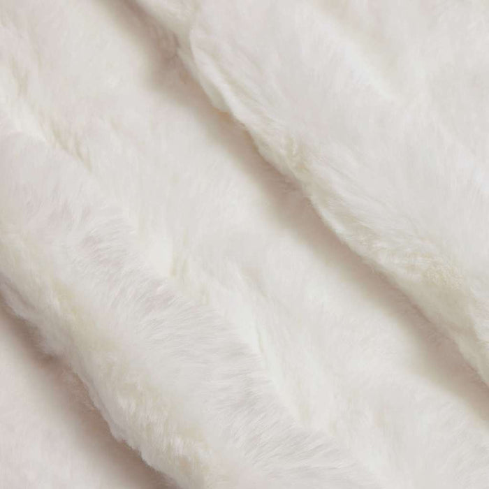 Faux kaninullteppe 4 pcs Hvit 150 x 220 cm Polyester