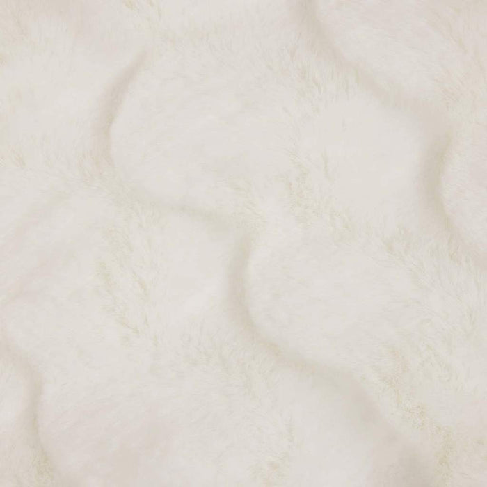 Faux kaninullteppe 4 pcs Hvit 150 x 220 cm Polyester