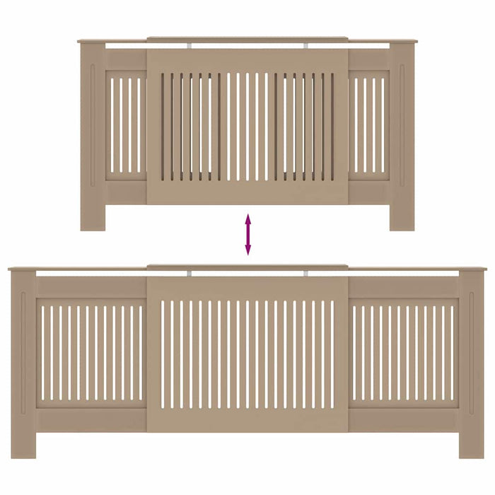 Radiator Deksel 2 pcs Brun (142-205) x 20.5 x 81.5 cm