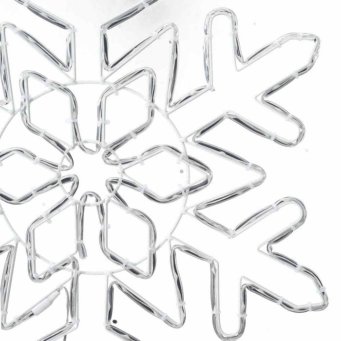 Jule Snøfnugg med 156 LED Blå 55.5 x 55.5 x 0.75 cm PVC