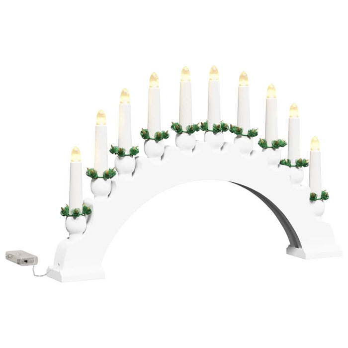 Julelys Bue med 10 LED Lys 3 pcs Hvit 47 x 5 x 29 cm