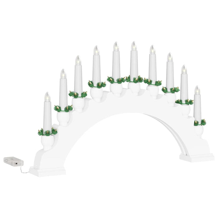 Julelys Bue med 10 LED Lys 3 pcs Hvit 47 x 5 x 29 cm