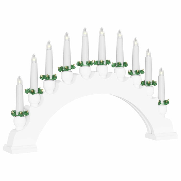 Julelys Bue med 10 LED Lys 3 pcs Hvit 47 x 5 x 29 cm