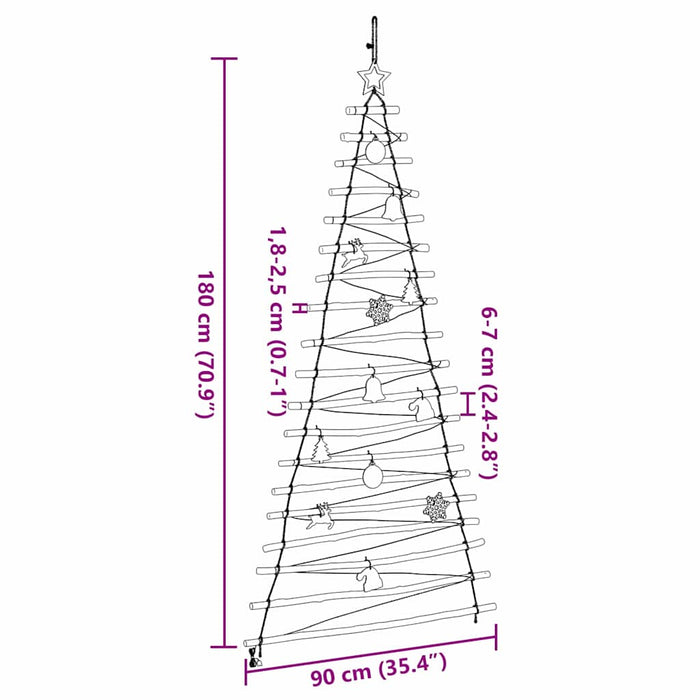Juletre med 100 LED Naturlig 180 cm heltre ask