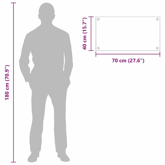 Kjøkkenbakplate 2 pcs Mørkegrå 70 x 40 cm herdet glass