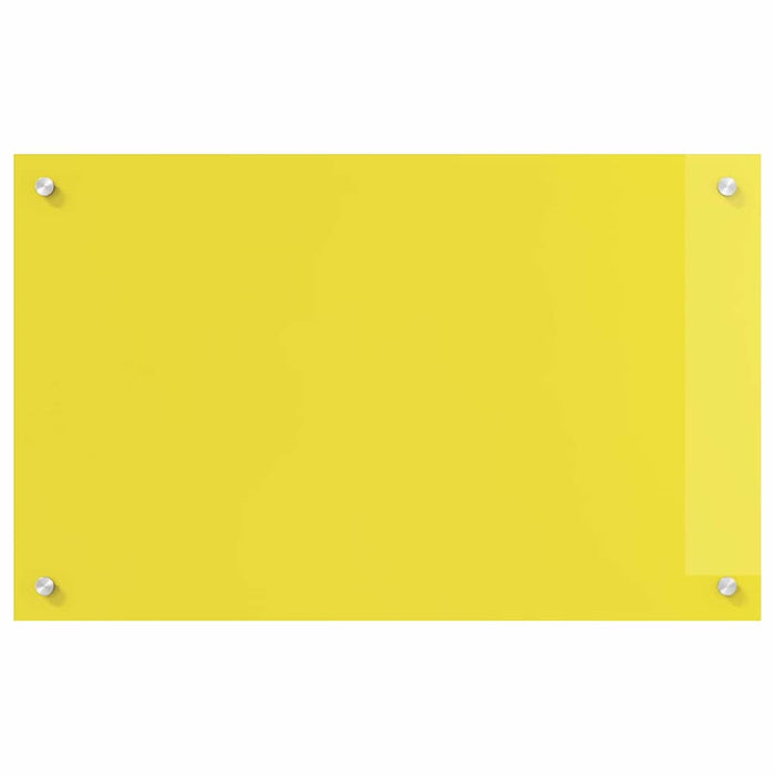 Kjøkkenbakplate 2 pcs Gul 80 x 50 cm herdet glass