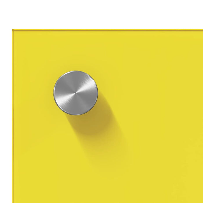 Kjøkkenbakplate 2 pcs Gul 110 x 50 cm herdet glass