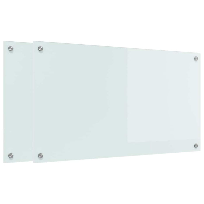 Kjøkkenbakplate Hvit 90 x 50 x 0.8 cm herdet glass