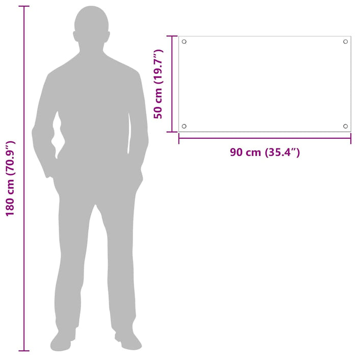 Kjøkkenbakplate Gjennomsiktig 90 x 50 x 0.8 cm herdet glass