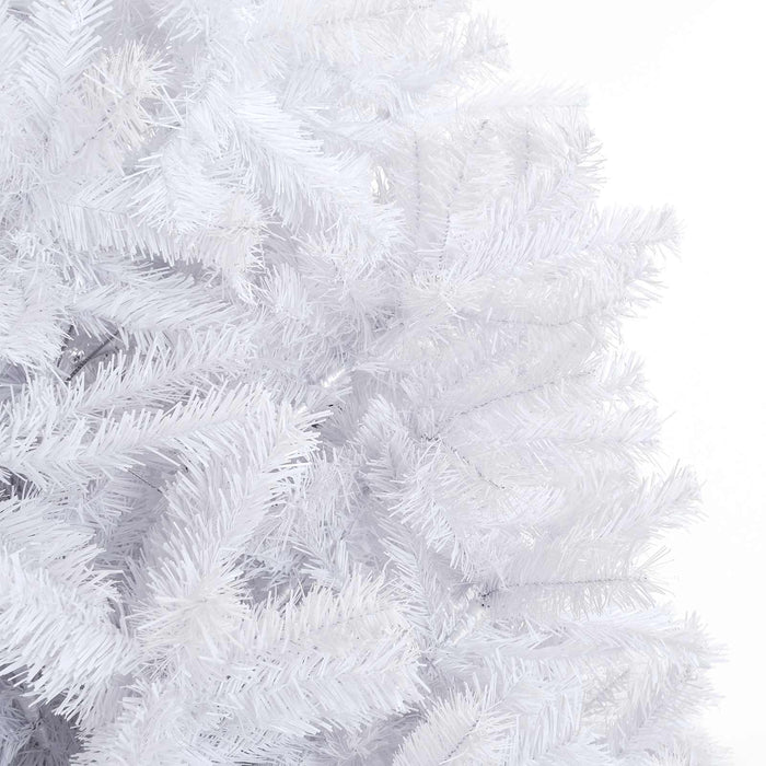 Kunstig juletre med 300 LED med stativ Hvit 300 cm PVC og stål