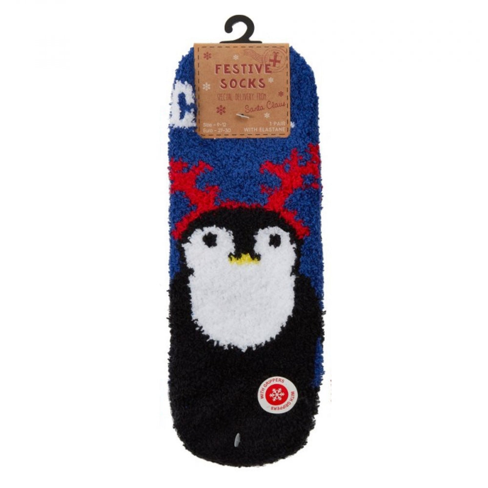 Pingvin fluffy sokker
