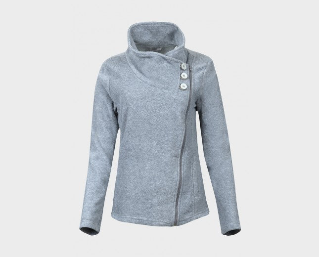Zip fleece jakke (grå)
