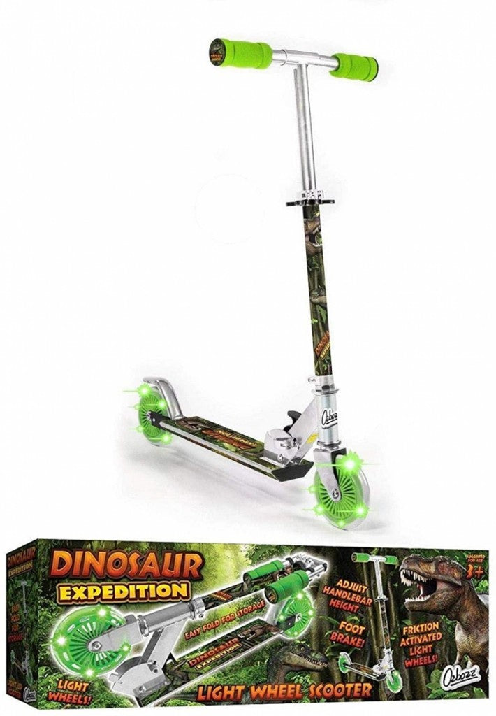 Dinosaur sparkesykkel m/lys