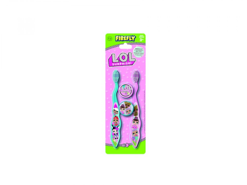 L.O.L Suprise 2- pk tannbørste med reise cover