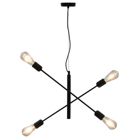 Taklampe med glødelyspære 2 W svart E27