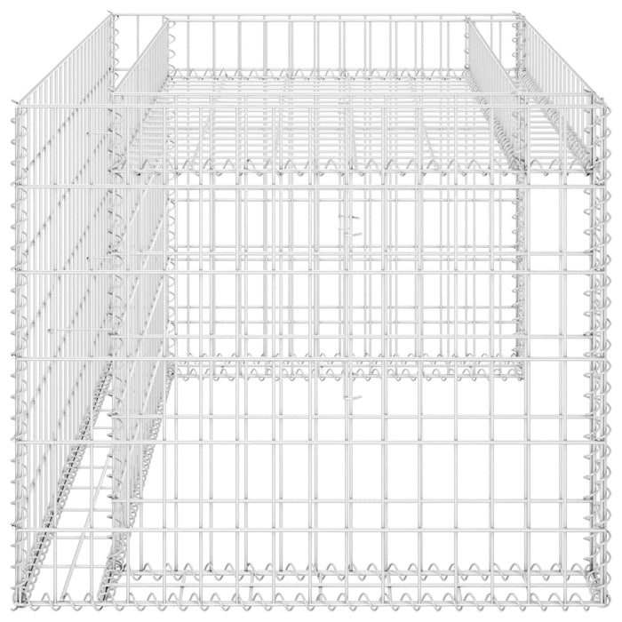 Gressklipper-garasje med høybed 110x80x60 cm ståltråd