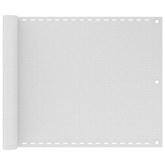 Balkongskjerm hvit 75x500 cm HDPE