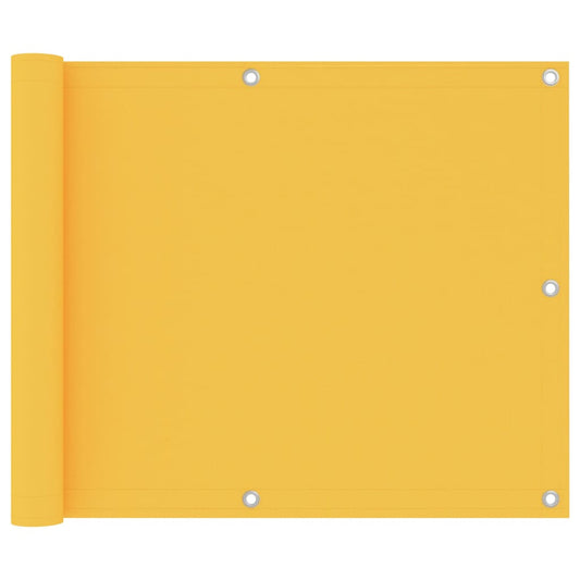 Balkongskjerm gul 75x300 cm oxfordstoff