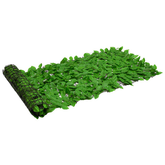 Balkongskjerm med grønne blader 600x75 cm